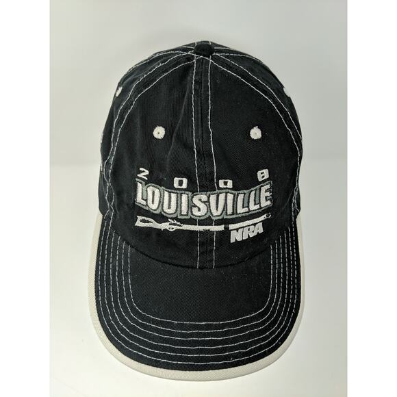 Mens Louisville NRA 2008 138th Annual Meeting Slideback Hat Black Embroidered - Picture 2 of 11